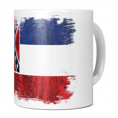 MISSISSIPPI STATE GRUNGE FLAG 11OZ NOVELTY MUG