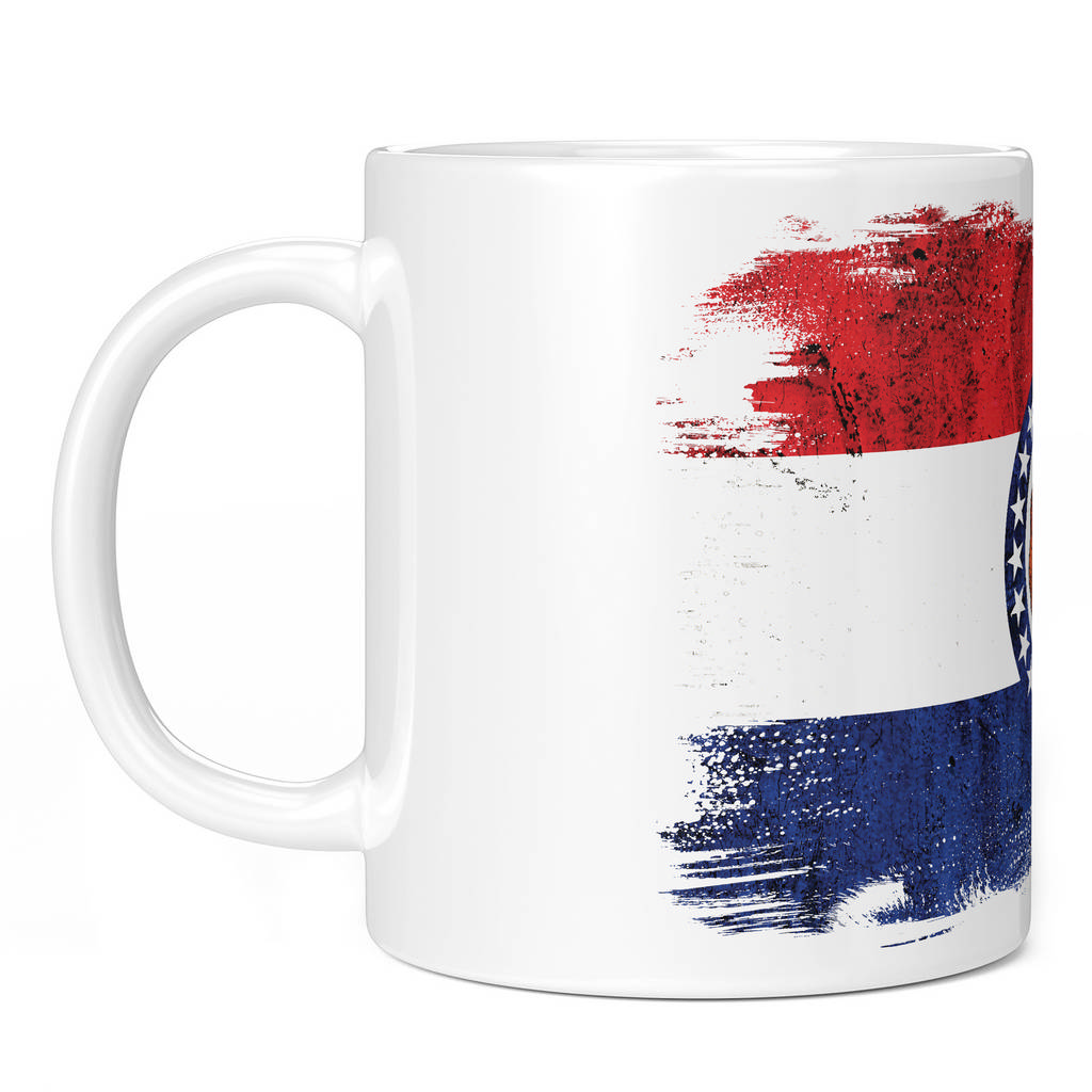 MISSOURI STATE GRUNGE FLAG 11oz NOVELTY MUG Mugs