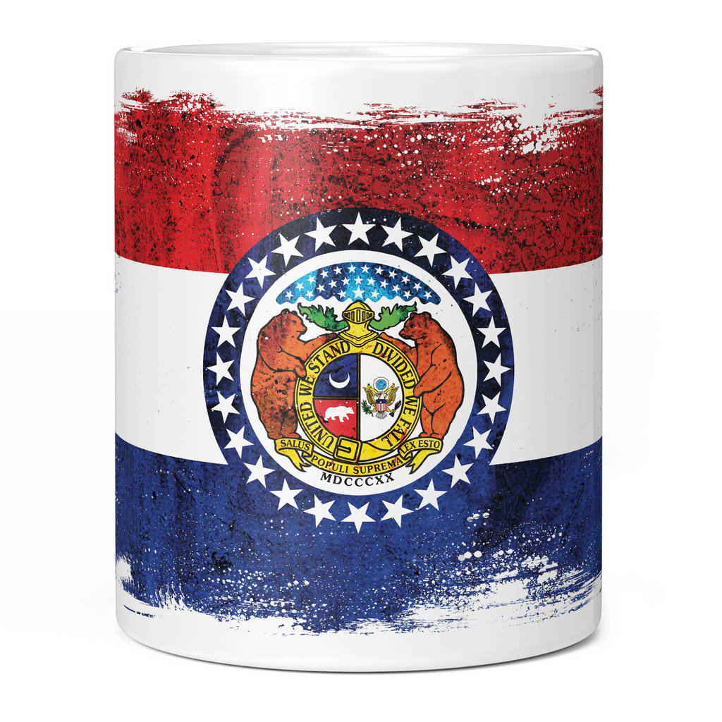 MISSOURI STATE GRUNGE FLAG 11oz NOVELTY MUG Mugs