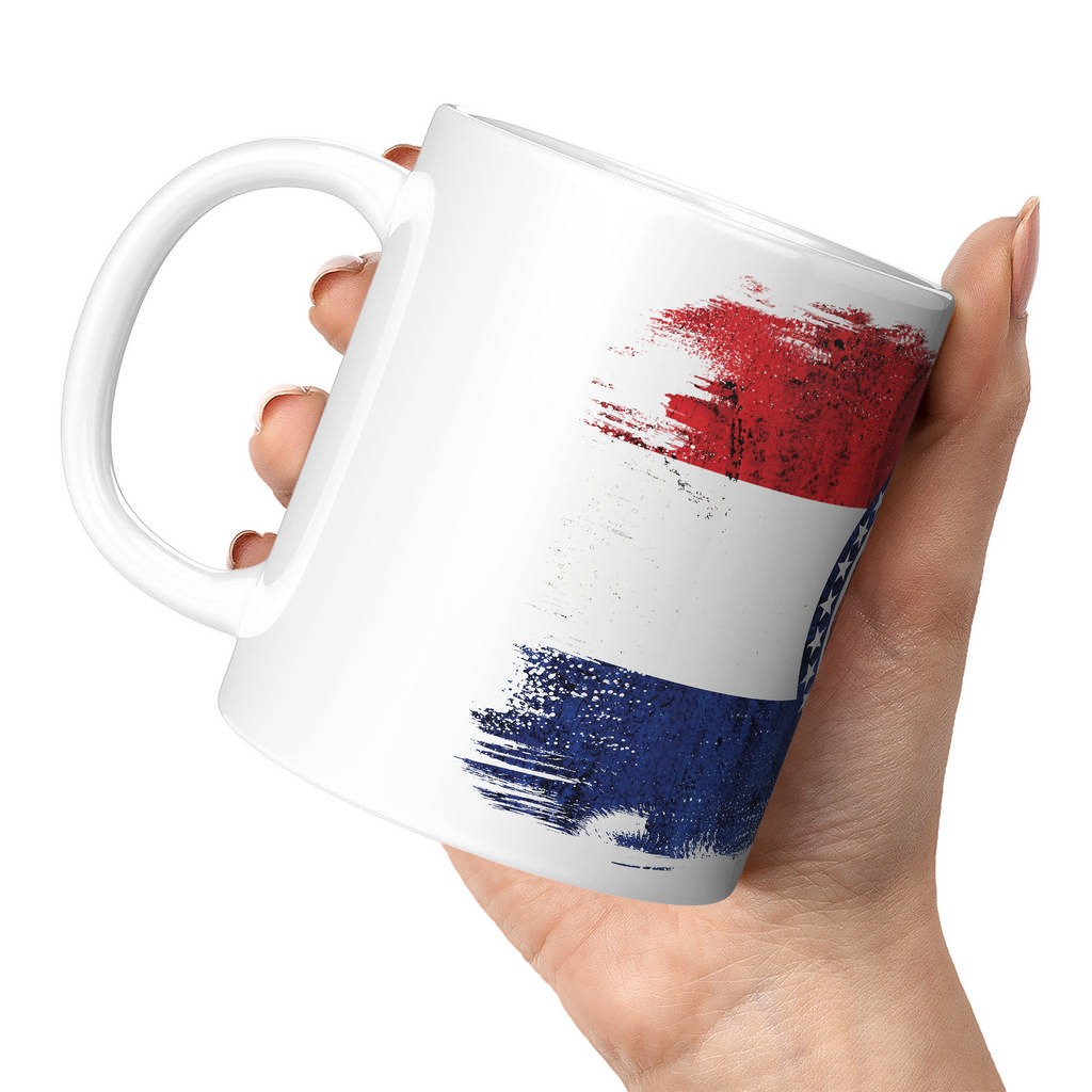MISSOURI STATE GRUNGE FLAG 11oz NOVELTY MUG Mugs