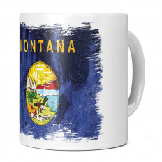 MONTANA STATE GRUNGE FLAG 11OZ NOVELTY MUG