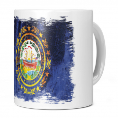 NEW HAMPSHIRE STATE GRUNGE FLAG 11OZ NOVELTY MUG