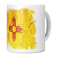 NEW MEXICO STATE GRUNGE FLAG 11OZ NOVELTY MUG