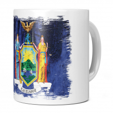 NEW YORK STATE GRUNGE FLAG 11OZ NOVELTY MUG