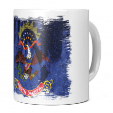 NORTH DAKOTA STATE GRUNGE FLAG 11OZ NOVELTY MUG