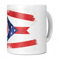 OHIO STATE GRUNGE FLAG 11OZ NOVELTY MUG