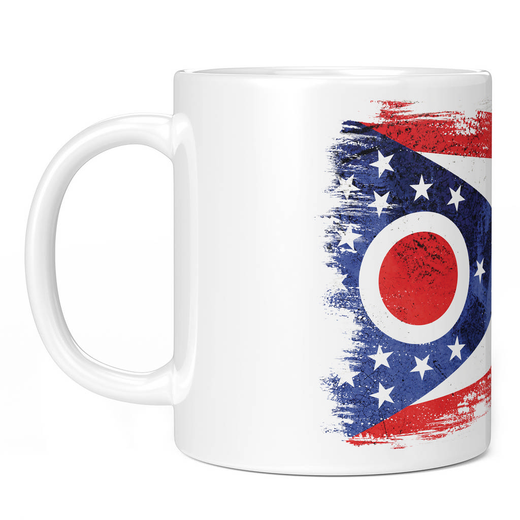 OHIO STATE GRUNGE FLAG 11oz NOVELTY MUG Mugs