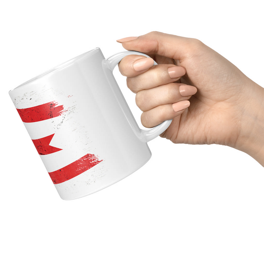 OHIO STATE GRUNGE FLAG 11oz NOVELTY MUG Mugs