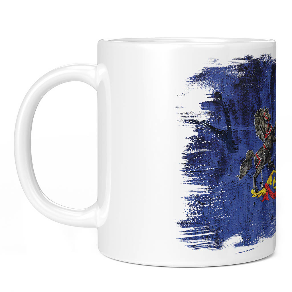 PENNSYLVANIA STATE GRUNGE FLAG 11oz NOVELTY MUG Mugs