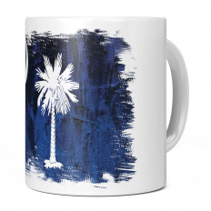 SOUTH CAROLINA STATE GRUNGE FLAG 11OZ NOVELTY MUG