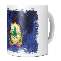 VERMONT STATE GRUNGE FLAG 11OZ NOVELTY MUG