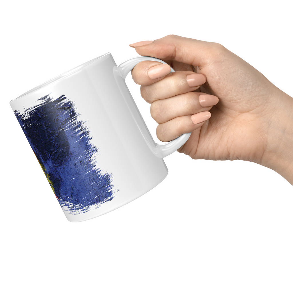 VERMONT STATE GRUNGE FLAG 11oz NOVELTY MUG Mugs