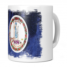 VIRGINIA STATE GRUNGE FLAG 11OZ NOVELTY MUG
