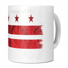 WASHINGTON DC GRUNGE FLAG 11OZ NOVELTY MUG