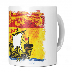 NEW BRUNSWICK GRUNGE FLAG 11OZ NOVELTY MUG