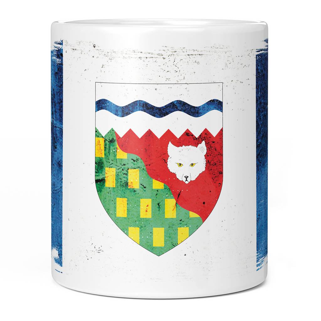 NORTHWEST TERRITORIES GRUNGE FLAG 11oz NOVELTY MUG Mugs