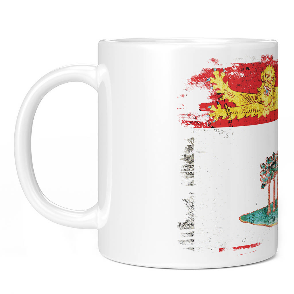 PRINCE EDWARD ISLAND GRUNGE FLAG 11oz NOVELTY MUG Mugs