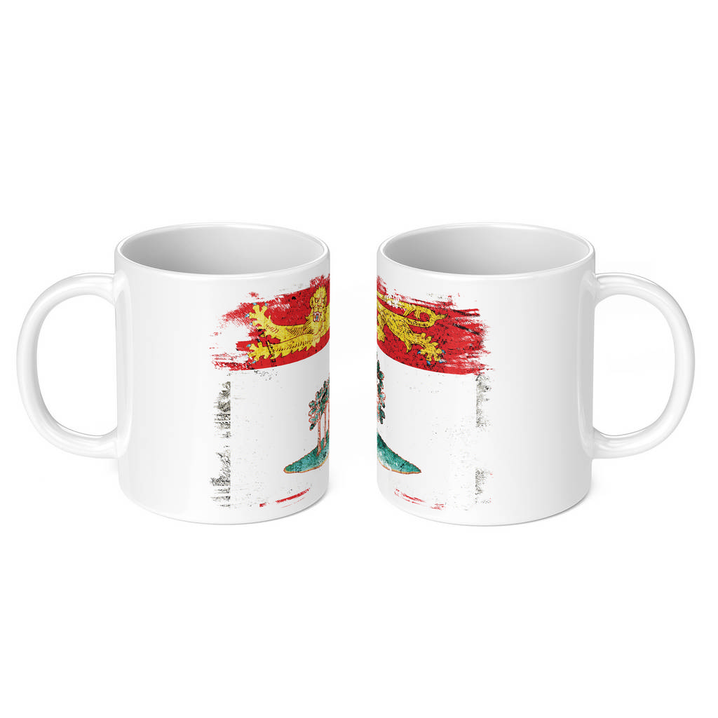 PRINCE EDWARD ISLAND GRUNGE FLAG 11oz NOVELTY MUG Mugs