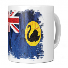 WESTERN AUSTRALIA GRUNGE FLAG 11OZ NOVELTY MUG