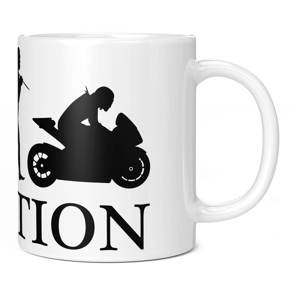 MOTORCYCLE RACING EVOLUTION 11oz NOVELTY MUG Mugs