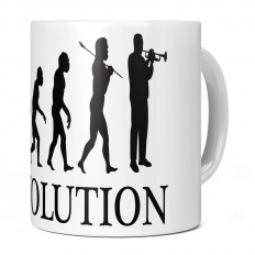 TRUMPET PLAYER EVOLUTION 11OZ NOVELTY MUG