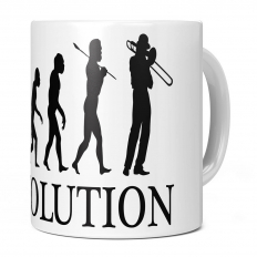 TROMBONE PLAYER EVOLUTION 11OZ NOVELTY MUG
