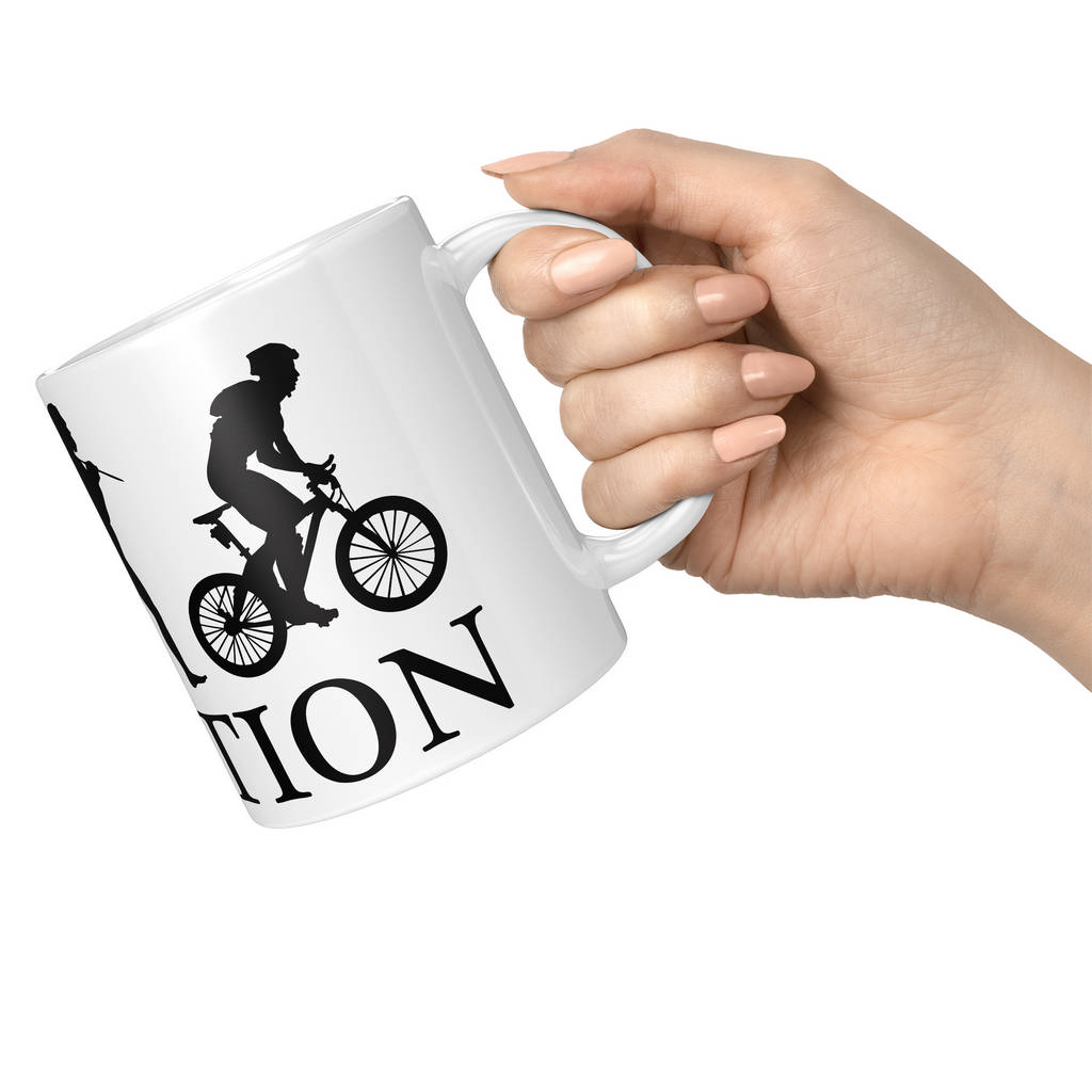 MOUNTAIN BIKE EVOLUTION 11oz NOVELTY MUG Mugs