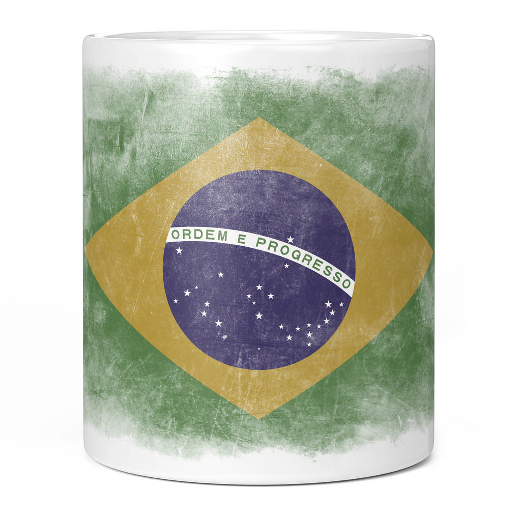 BRAZIL FADED FLAG 11oz NOVELTY MUG Mugs