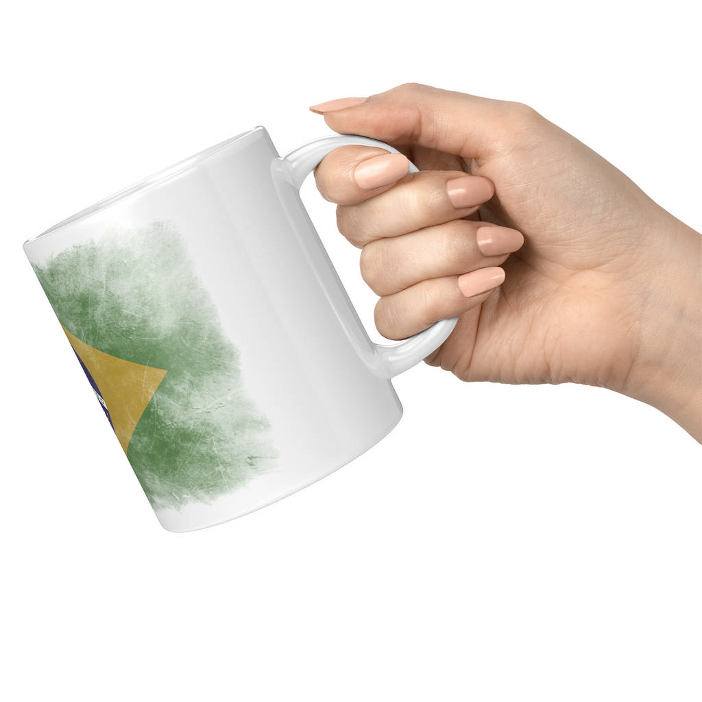 BRAZIL FADED FLAG 11oz NOVELTY MUG Mugs