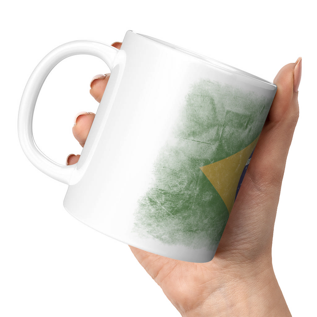 BRAZIL FADED FLAG 11oz NOVELTY MUG Mugs