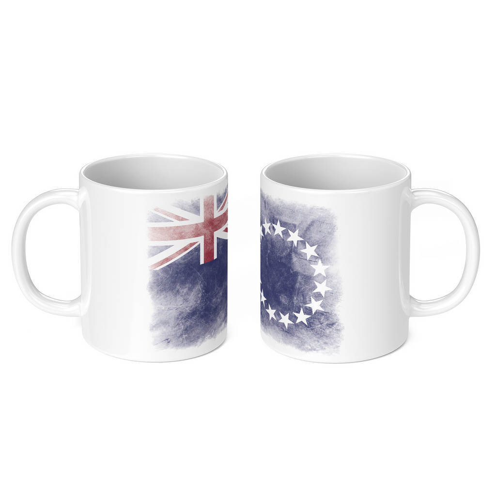 COOK ISLANDS FADED FLAG 11oz NOVELTY MUG Mugs