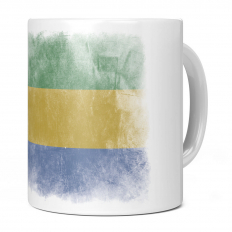 GABON FADED FLAG 11OZ NOVELTY MUG