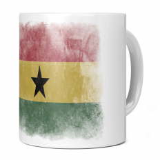 GHANA FADED FLAG 11OZ NOVELTY MUG