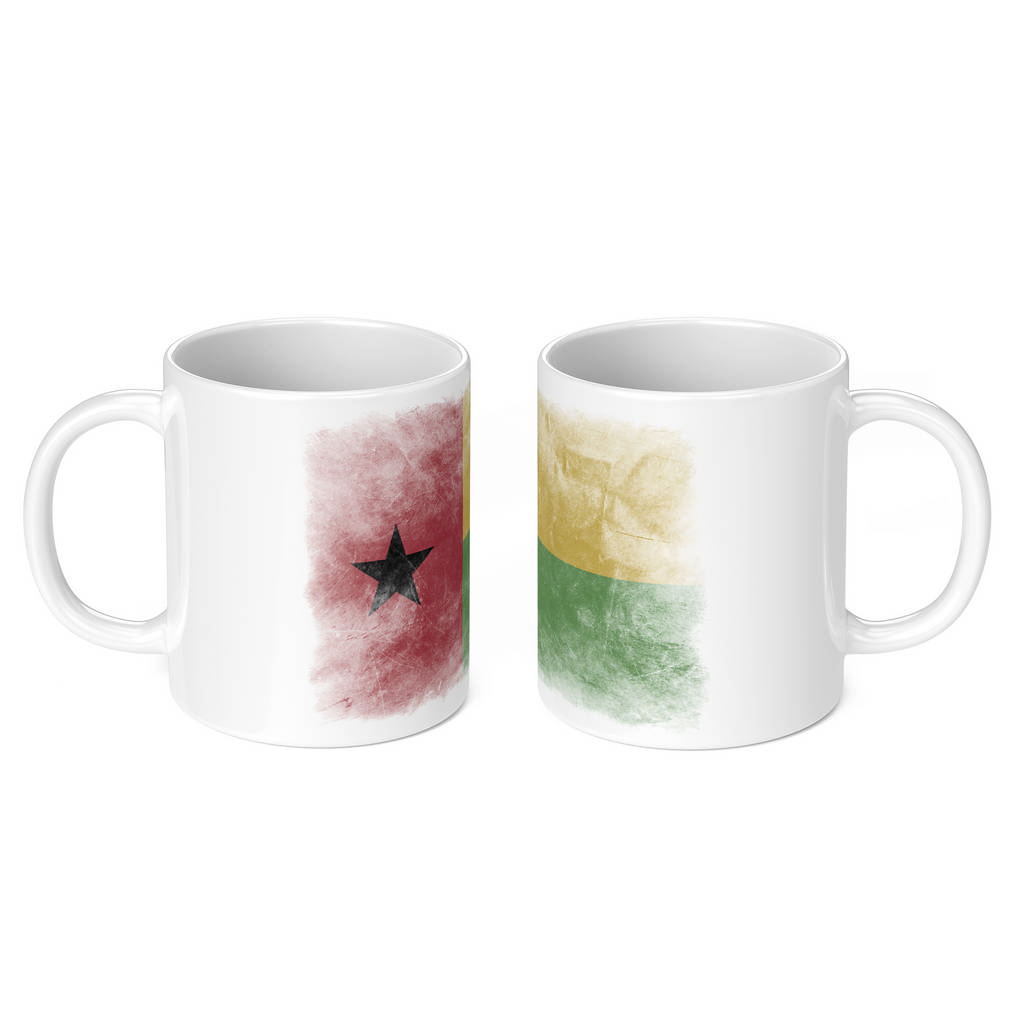 GUINEA BISSAU FADED FLAG 11oz NOVELTY MUG Mugs