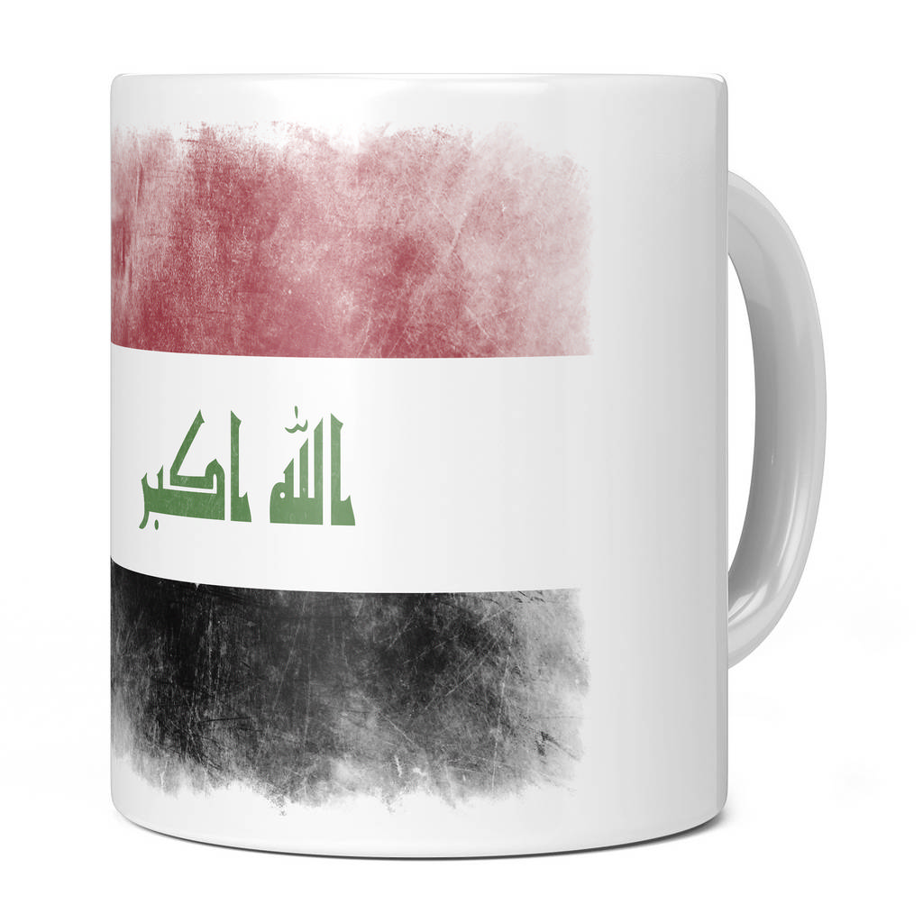 IRAQ FADED FLAG 11OZ NOVELTY MUG