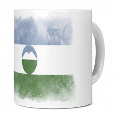 KABARDINO-BALKARIA FADED FLAG 11OZ NOVELTY MUG