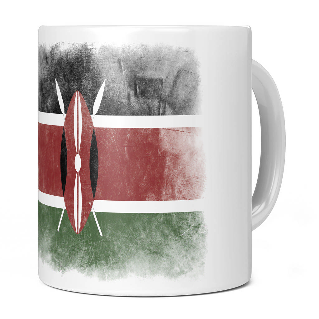 KENYA FADED FLAG 11OZ NOVELTY MUG