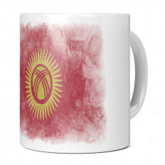 KYRGYZSTAN FADED FLAG 11OZ NOVELTY MUG