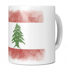 LEBANON FADED FLAG 11OZ NOVELTY MUG