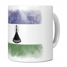 LESOTHO FADED FLAG 11OZ NOVELTY MUG