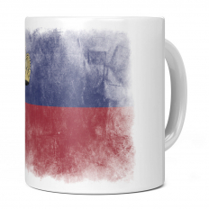 LIECHTENSTEIN FADED FLAG 11OZ NOVELTY MUG