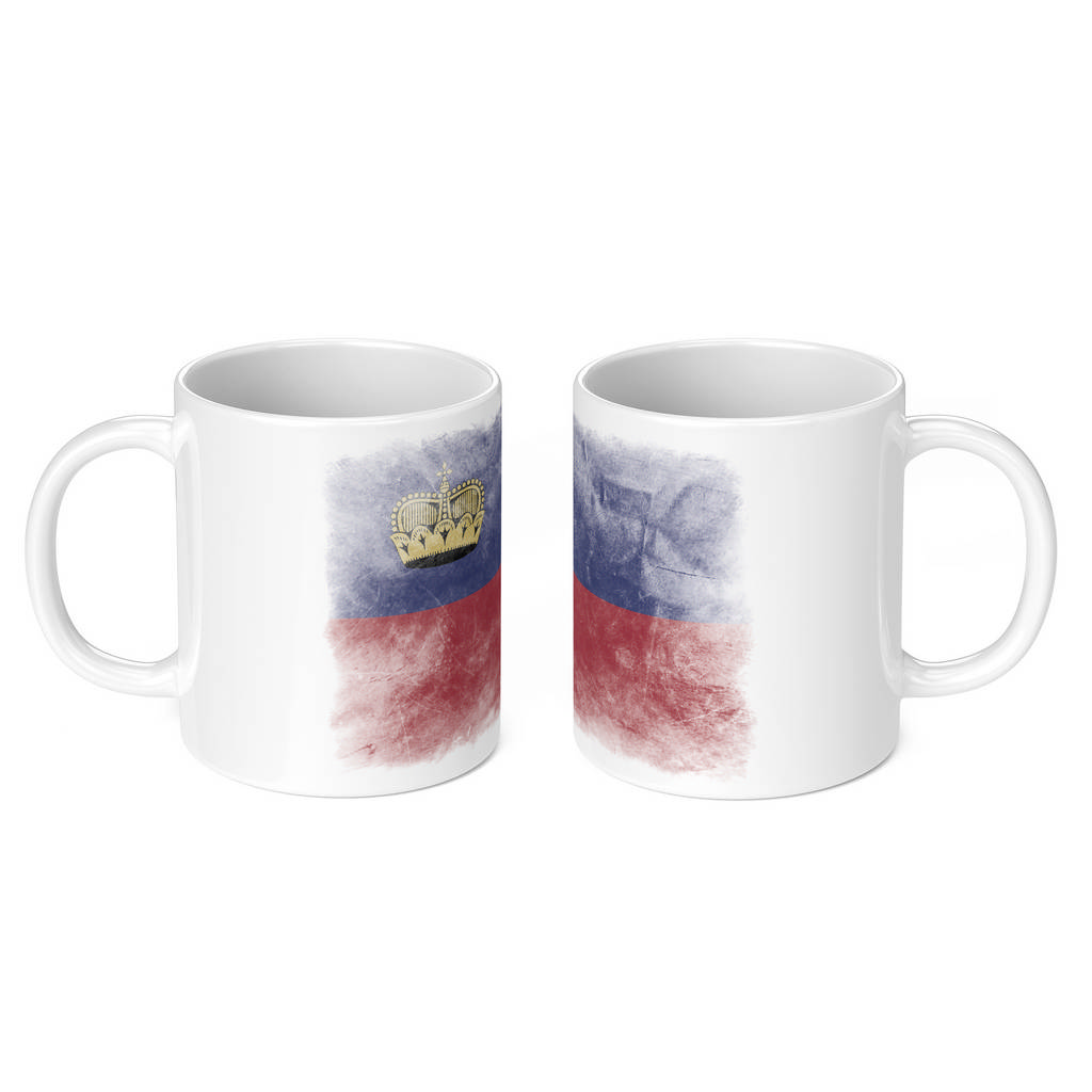 LIECHTENSTEIN FADED FLAG 11oz NOVELTY MUG Mugs
