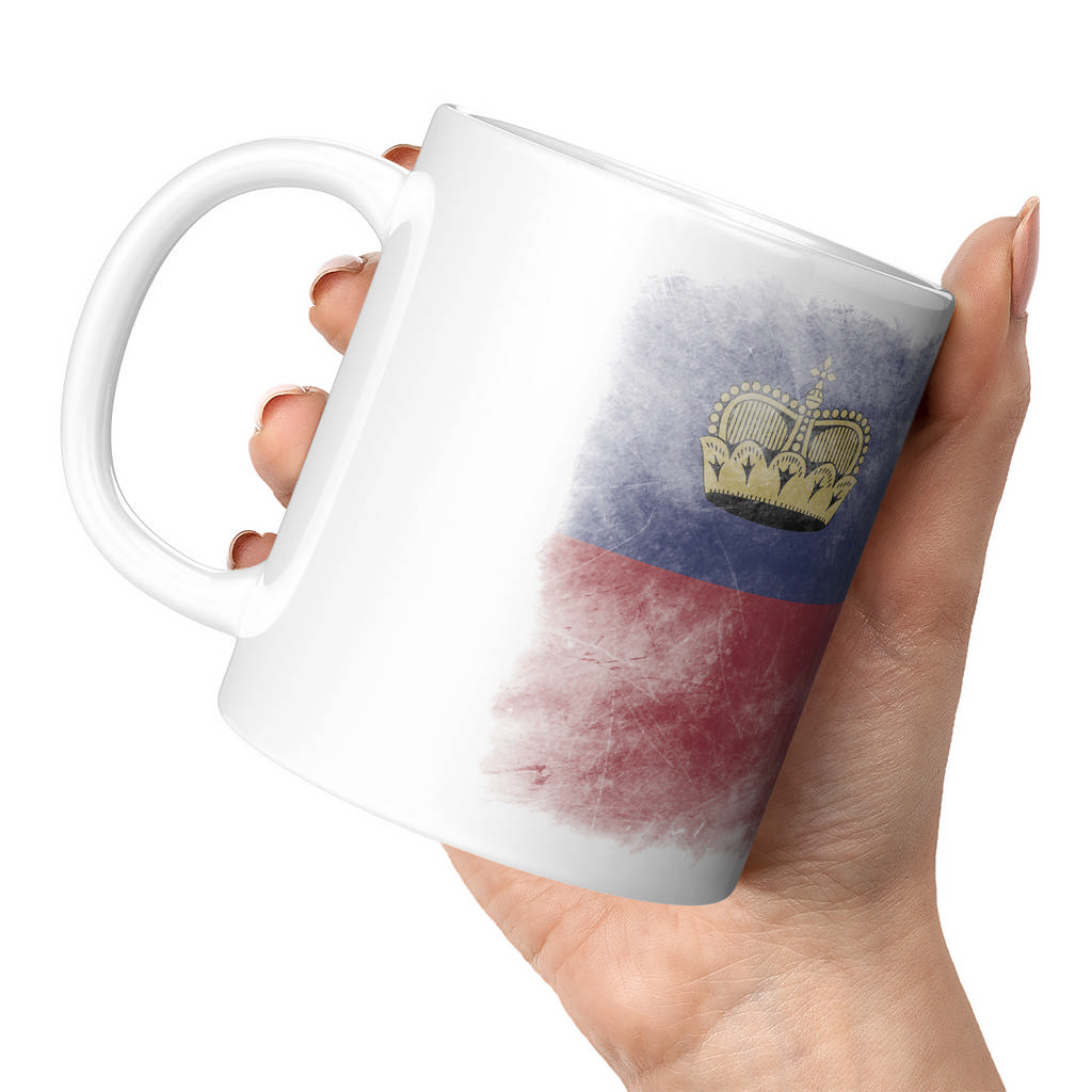 LIECHTENSTEIN FADED FLAG 11oz NOVELTY MUG Mugs