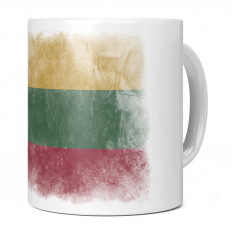 LITHUANIA FADED FLAG 11OZ NOVELTY MUG