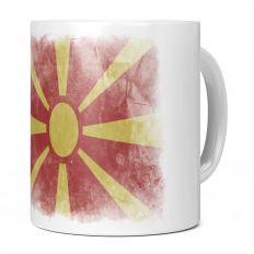 MACEDONIA FADED FLAG 11OZ NOVELTY MUG