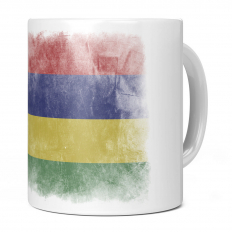 MAURITIUS FADED FLAG 11OZ NOVELTY MUG