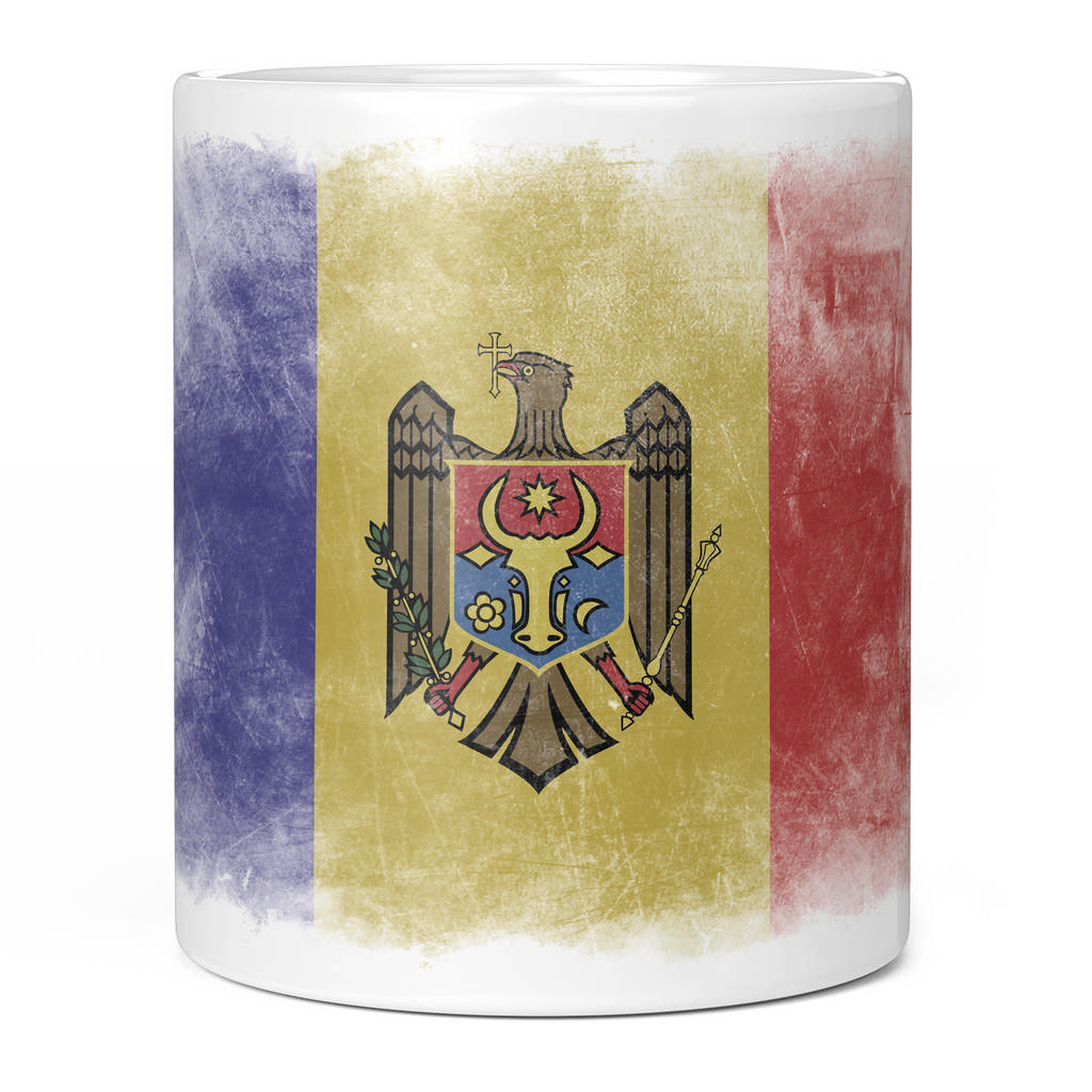 MOLDOVA FADED FLAG 11oz NOVELTY MUG Mugs