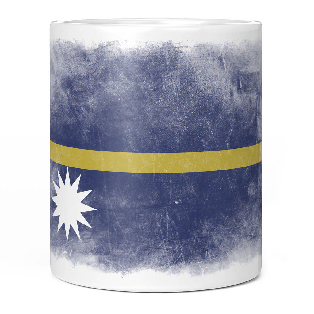 NAURU FADED FLAG 11oz NOVELTY MUG Mugs