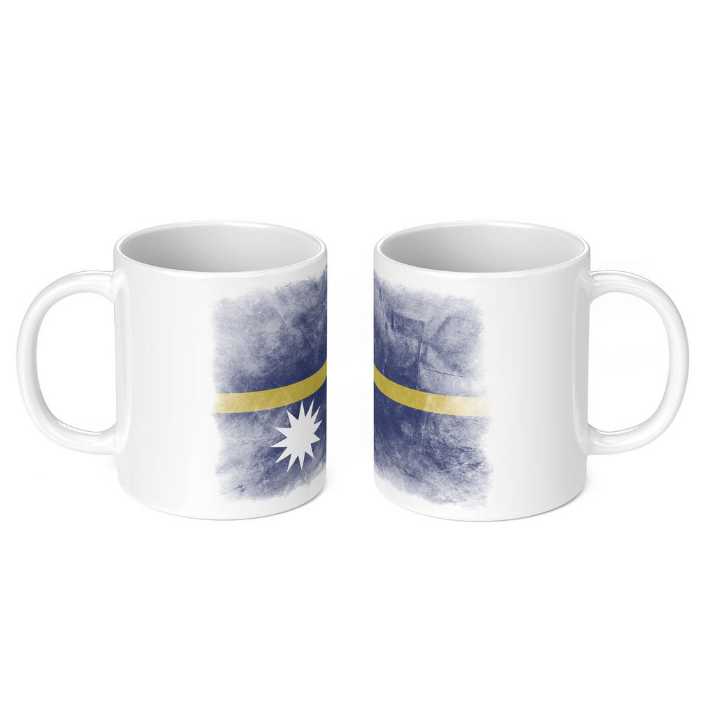 NAURU FADED FLAG 11oz NOVELTY MUG Mugs