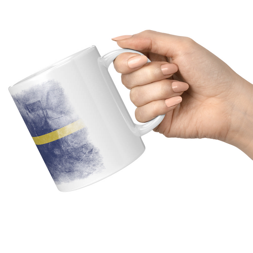 NAURU FADED FLAG 11oz NOVELTY MUG Mugs